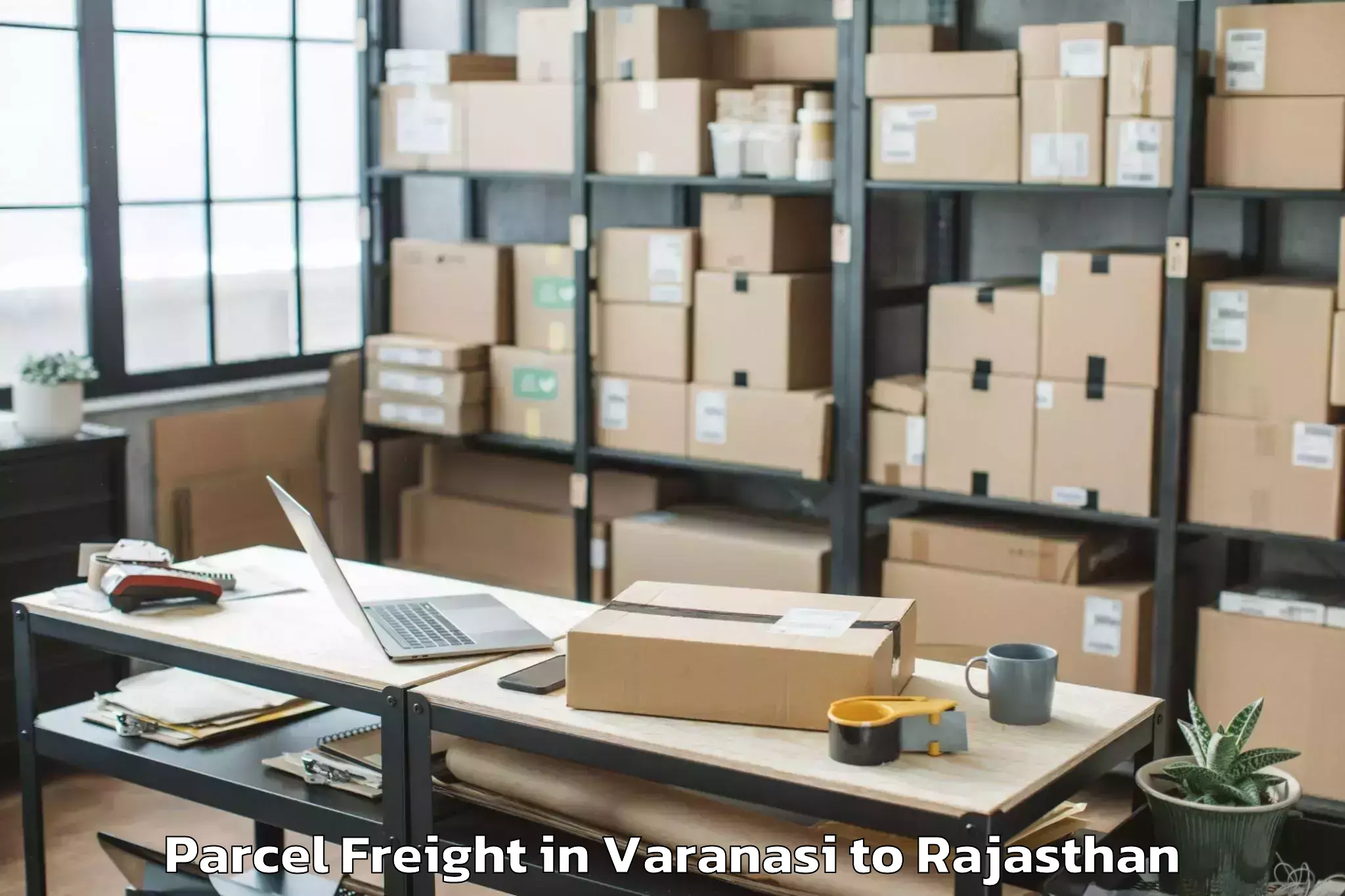 Book Your Varanasi to Chittorgarh Parcel Freight Today